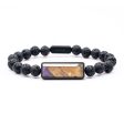 Lava Bead Wood+Resin Bracelet - Rickey (Purple, 684816) Online Hot Sale