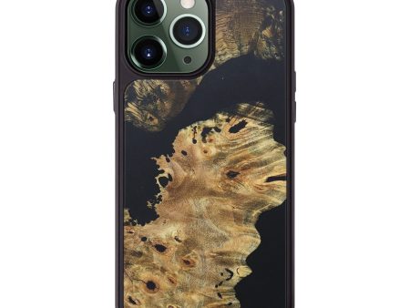 iPhone 13 Pro Max Wood+Resin Phone Case - Irving (Pure Black, 685315) Online