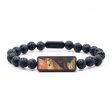 Lava Bead Wood+Resin Bracelet - Victoria (Red, 687439) Online Hot Sale