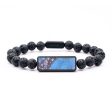 Lava Bead Wood+Resin Bracelet - Hilda (Cosmos, 687495) Online Hot Sale