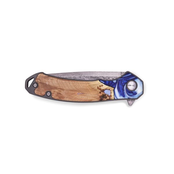 EDC Wood+Resin Pocket Knife - Adaline (Blue, 686191) Cheap