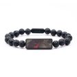 Lava Bead Wood+Resin Bracelet - Gladys (Red, 686252) Online Hot Sale