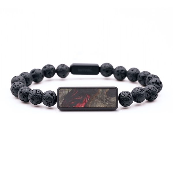 Lava Bead Wood+Resin Bracelet - Gladys (Red, 686252) Online Hot Sale