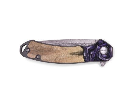 EDC Wood+Resin Pocket Knife - Valeria (Purple, 688140) Online now