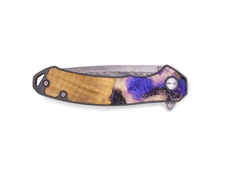 EDC Wood+Resin Pocket Knife - Timmy (Cosmos, 687769) Cheap