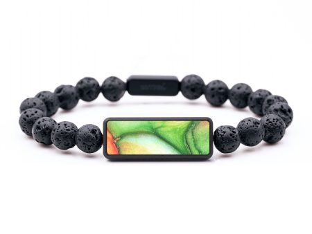 Lava Bead Wood+Resin Bracelet - Diego (Watercolor, 687545) Online Hot Sale