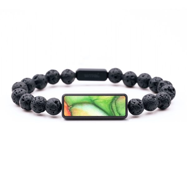 Lava Bead Wood+Resin Bracelet - Diego (Watercolor, 687545) Online Hot Sale