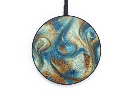 Circle ResinArt Wireless Charger - Staci (Teal & Gold, 685732) Supply