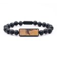 Lava Bead Wood+Resin Bracelet - Darla (Wood Burl, 683345) Online Sale