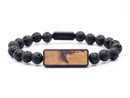 Lava Bead Wood+Resin Bracelet - Darla (Wood Burl, 683345) Online Sale