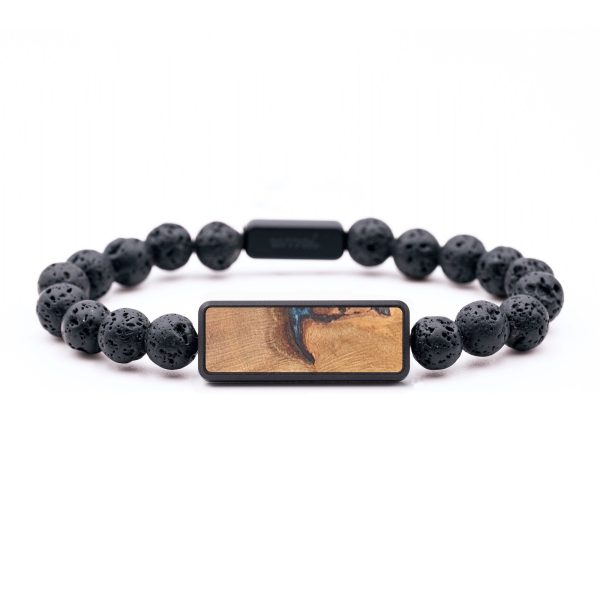 Lava Bead Wood+Resin Bracelet - Darla (Wood Burl, 683345) Online Sale