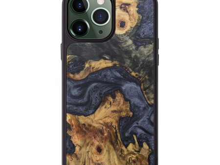 iPhone 13 Pro Max Wood+Resin Phone Case - Christi (Pure Black, 684081) Sale