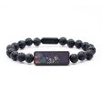 Lava Bead Wood+Resin Bracelet - Theodore (Cosmos, 687492) Cheap