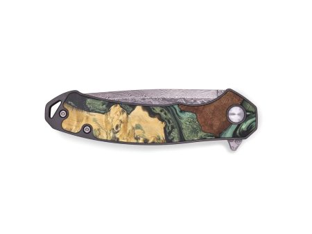 EDC Wood+Resin Pocket Knife - Titus (Green, 687914) Online Sale