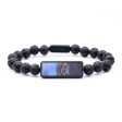 Lava Bead Wood+Resin Bracelet - Janice (Cosmos, 685050) Discount