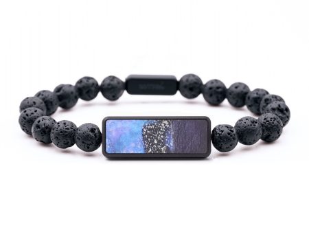 Lava Bead Wood+Resin Bracelet - Janice (Cosmos, 685050) Discount