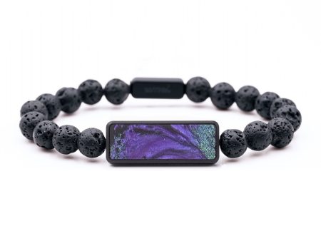 Lava Bead ResinArt Bracelet - Weston (Purple, 683335) Supply