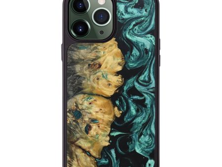 iPhone 13 Pro Max Wood+Resin Phone Case - Kennedi (Green, 685512) Cheap