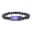 Lava Bead Wood+Resin Bracelet - Rocky (Cosmos, 685056) Online Hot Sale