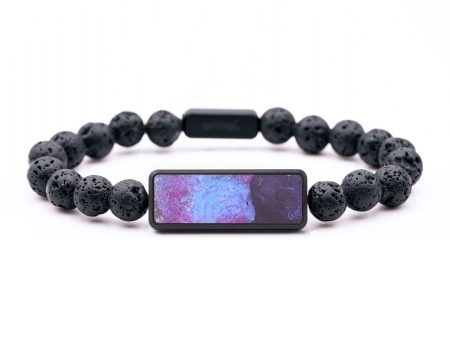 Lava Bead Wood+Resin Bracelet - Rocky (Cosmos, 685056) Online Hot Sale