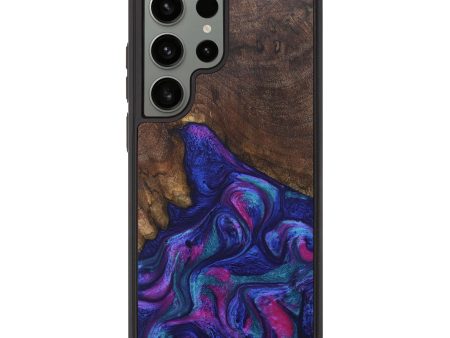 Galaxy S23 Ultra Wood+Resin Phone Case - Kierra (Purple, 686691) For Cheap