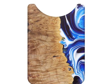 Live Edge Wood+Resin Wallet - Krista (Blue, 684352) Fashion