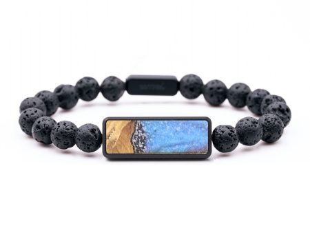 Lava Bead Wood+Resin Bracelet - Saul (Cosmos, 684806) Online