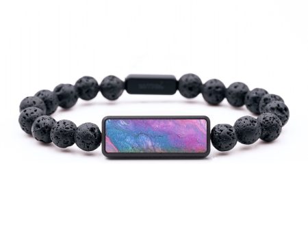 Lava Bead ResinArt Bracelet - Chloe (Purple, 683338) Hot on Sale