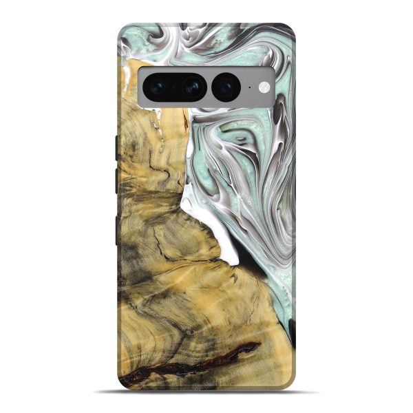 Pixel 7 Pro Wood+Resin Live Edge Phone Case - Trent (Black & White, 684172) Online Hot Sale