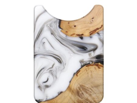 Live Edge Wood+Resin Wallet - Lonnie (Black & White, 684480) Online