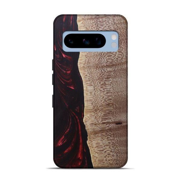 Pixel 8 Pro Wood+Resin Live Edge Phone Case - Wren (Red, 686338) For Cheap