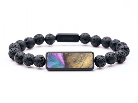 Lava Bead Wood+Resin Bracelet - Zayn (Purple, 686264) Hot on Sale