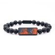 Lava Bead Wood+Resin Bracelet - Joselyn (Cosmos, 687487) Sale