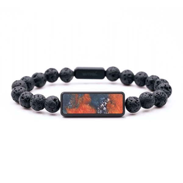 Lava Bead Wood+Resin Bracelet - Joselyn (Cosmos, 687487) Sale