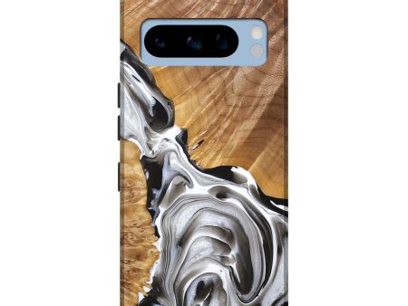 Pixel 8 Pro Wood+Resin Live Edge Phone Case - Santiago (Black & White, 686407) Supply