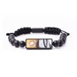 Onyx Bead Wood+Resin Bracelet - Marie (Black & White, 686230) Fashion