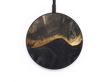 Circle Wood+Resin Wireless Charger - Alayna (Pure Black, 685714) Discount