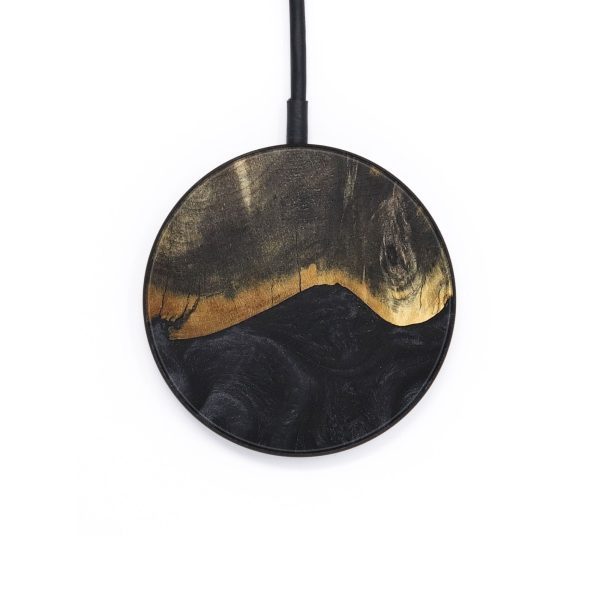 Circle Wood+Resin Wireless Charger - Alayna (Pure Black, 685714) Discount