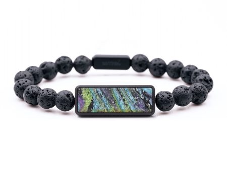 Lava Bead Wood+Resin Bracelet - Aitana (Cosmos, 687365) For Sale