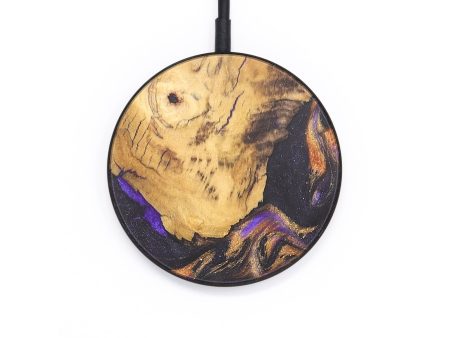 Circle Wood+Resin Wireless Charger - Andy (Purple, 686135) Online Sale