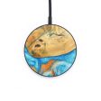 Circle Wood+Resin Wireless Charger - Oscar (Teal & Gold, 687329) Sale