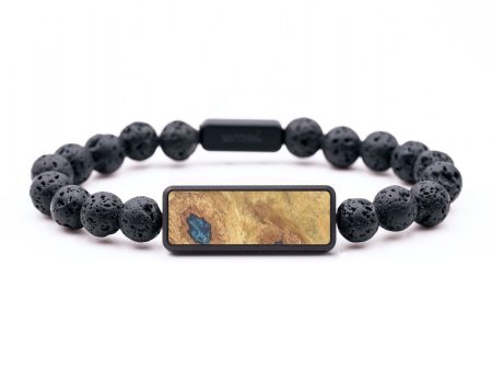 Lava Bead Wood+Resin Bracelet - James (Wood Burl, 683530) Sale