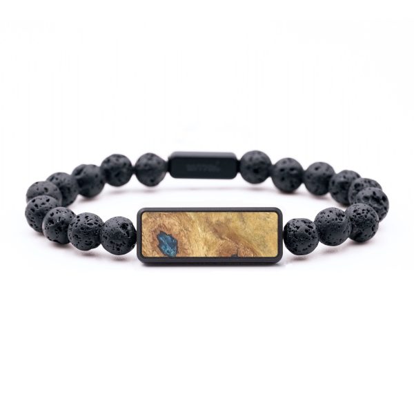 Lava Bead Wood+Resin Bracelet - James (Wood Burl, 683530) Sale