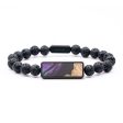 Lava Bead Wood+Resin Bracelet - Denzel (Purple, 684828) Online Hot Sale