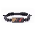 Onyx Bead Wood+Resin Bracelet - Bruce (Red, 683817) Supply