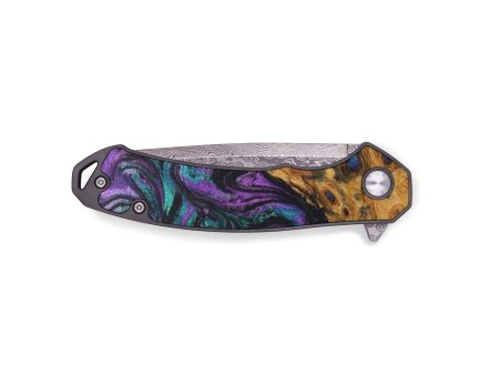 EDC Wood+Resin Pocket Knife - Sophia (Purple, 687311) For Discount