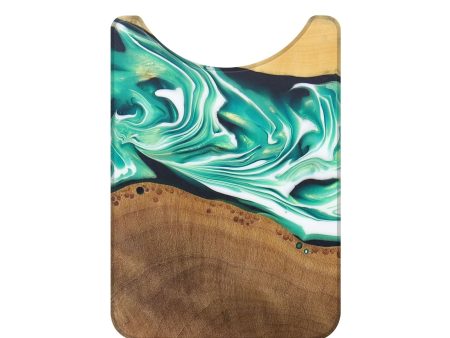 Live Edge Wood+Resin Wallet - Tyler (Green, 684364) Supply