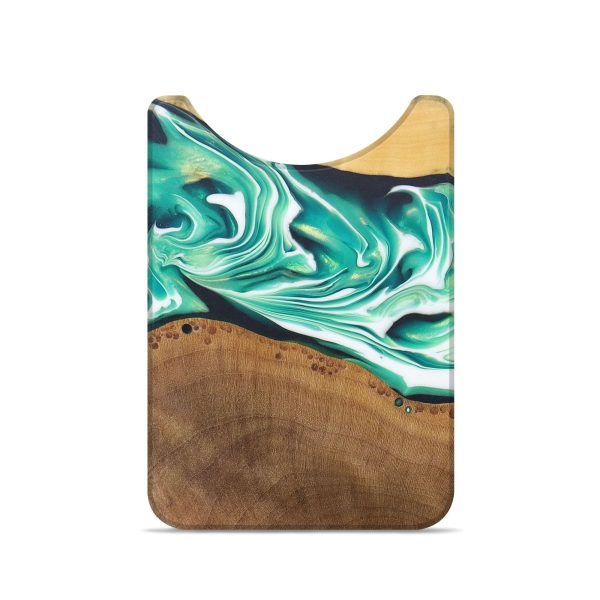 Live Edge Wood+Resin Wallet - Tyler (Green, 684364) Supply