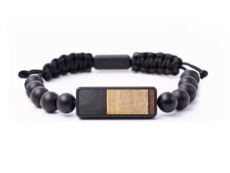 Onyx Bead Wood+Resin Bracelet - Everlee (Pure Black, 683370) Online Hot Sale