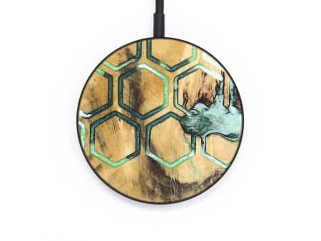 Circle Wood+Resin Wireless Charger - Averie (Pattern, 688237) For Discount